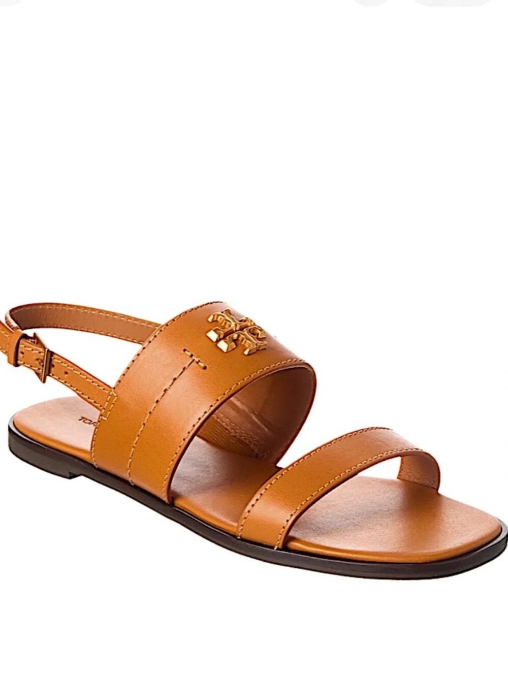Tory Burch Tan Leather Flat Sandals Size 10.5/11
